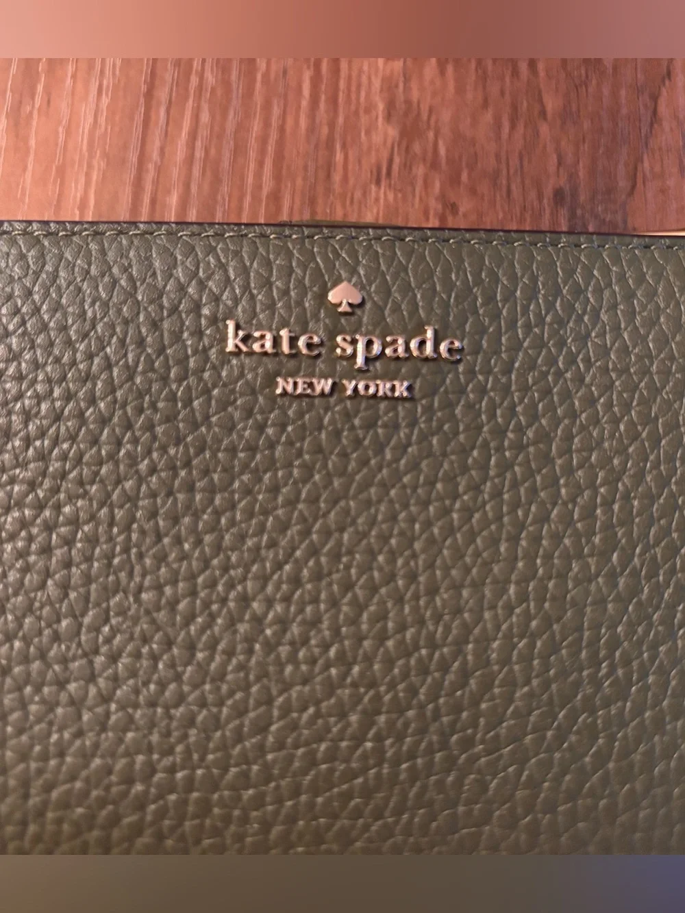 Kate Spade Green Pebbled Leather Wallet